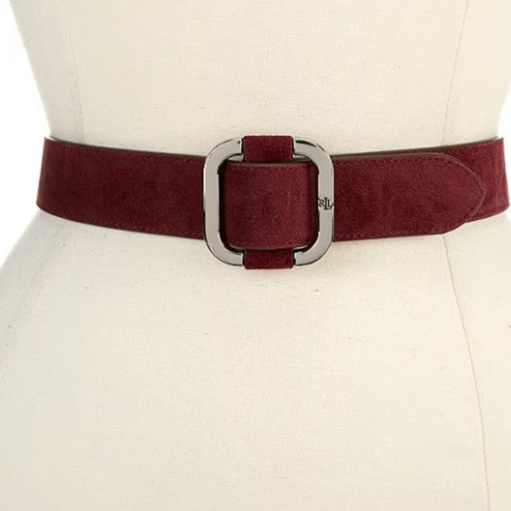 Lauren Ralph Lauren 1.5" Suede Slide Buckle Belt